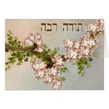 Le Merci en fruit hébreu de ~ de Rabah de ~Todah f Carte De Vœux