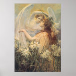 Le message de l'ange, Swinstead, art victorien vin Affiche