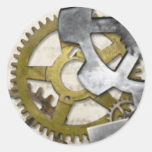 Le métal de Steampunk embraye l'autocollant indust