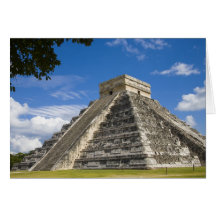 Le Mexique, Quintana Roo, près de Cancun, Chichen  Carte De Vœux