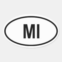 Le Michigan "MI " Autocollants