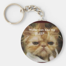le minou drôle, l'eau peut embrasser le mon   (le  porte-clés