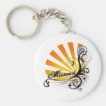 Le Missouri graphique floral ensoleillé Keychain Porte-clé