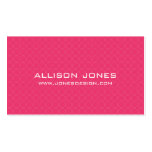 Le mod pointille le carte de visite rose