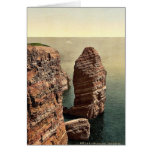 Le "moine" d'en haut, Helgoland, Allemagne magnifi Carte De Vœux
