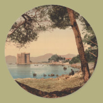 Le monastère de St Honorat, Cannes, France autocollants