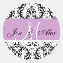 Le monogramme de mariage appelle l'autocollant de 