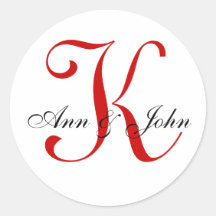 Le monogramme épousant le marié rouge de jeune mar