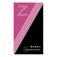 Le monogramme pêche le carte de visite de Fuschia