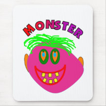 Le monstre badine des cadeaux "art rose adorable d tapis de souris