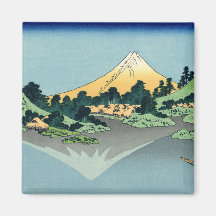 Le mont Fuji se reflète dans le lac Kawaguchi, Hok Aimant