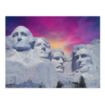 Le mont Rushmore, présidents du Dakota du Sud, Eta Carte Postale