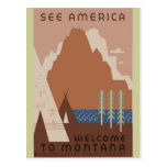 Le Montana - voyage vintage - voir l'Amérique Cartes Postales