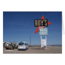 Le motel de Roy dans Amboy, carte de la Californie