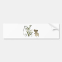 Le muguet et art mignon de souris adhésif pour voiture