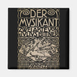 Le musicien par : Koloman Moser 1909 Magnets Pour Réfrigérateur