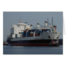 Le navire porte-conteneurs arrivant chez Tilbury s Carte De Vœux