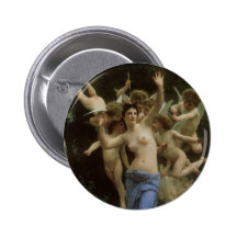 Le nid de la guêpe par Bouguereau, art victorien d Badges Avec Agrafe