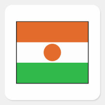 Le Niger - le drapeau de Nigerien Autocollants