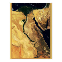 Le Nil de l'Egypte de l'espace extra-atmosphérique Cartes Postales