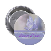 Le nom de mariage de lavande étiquette chic badges avec agrafe