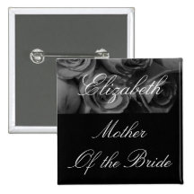 Le "nom/mère de la mère roses de jeune mariée" dan badges avec agrafe