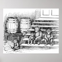 Le nounours a bu de trop de cidre affiche