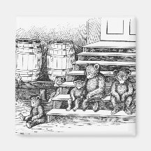 Le nounours a bu de trop de cidre aimant pour réfrigérateur