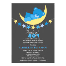 Le nounours de garçon bleu de sommeil concernent l invitations