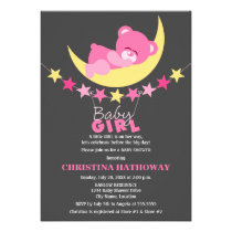 Le nounours rose de fille de sommeil concernent le invitations