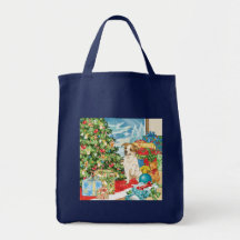 Le pain d'épice souhaite l'art américain de Noël d Sac En Toile