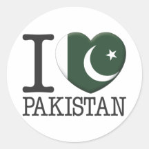 Le Pakistan Autocollants Ronds