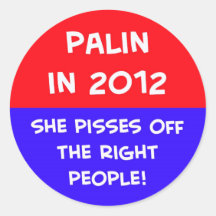 le palin 2012 pisse les personnes concernées autocollant rond