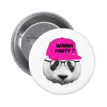 LE PANDA VEULENT PARTY ? BADGES AVEC AGRAFE