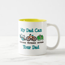 Le papa Outswim la tasse de triathlon dépassée par