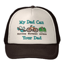 Le papa Outswim le casquette de triathlon dépassé 