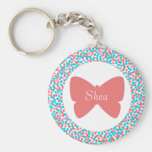 Le papillon de bassie pointille Keychain Porte-clé