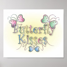 Le papillon embrasse l'art de mur posters