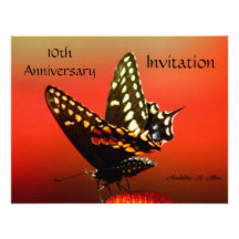 Le papillon invitations personnalisées