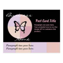 Le papillon rêve la carte postale