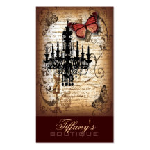 le papillon vintage de lustre de fondo scripts la  modèle de carte de visite