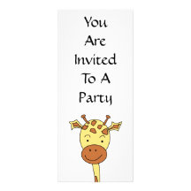Le parement de girafe expédie. Bande dessinée Invitations Personnalisées