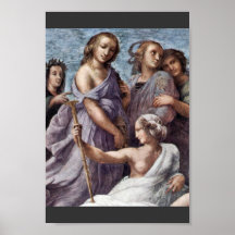 Le Parnassus par Raffael (la meilleure qualité) Affiche