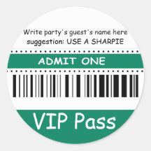 Le passage des enfants VIP d'amusement admettent u Adhésif