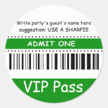 Le passage des enfants VIP d'amusement admettent u Autocollants Ronds