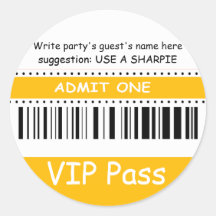 Le passage des enfants VIP d'amusement admettent u Autocollants Ronds