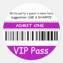 Le passage des enfants VIP d'amusement admettent u Adhésif