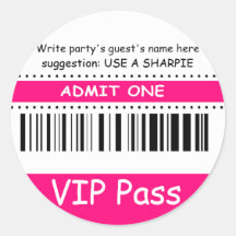Le passage des enfants VIP d'amusement admettent u Autocollants
