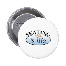 Le patinage est la vie badge avec épingle