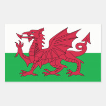 Le Pays de Galles/drapeau de Gallois - Royaume-Uni Adhésifs